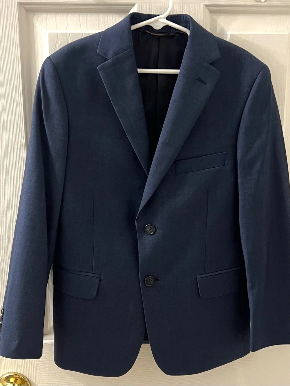 Michael Kors Boys Blue 100% Wool Natiral Stretch Blazer Jacket Size 10 R